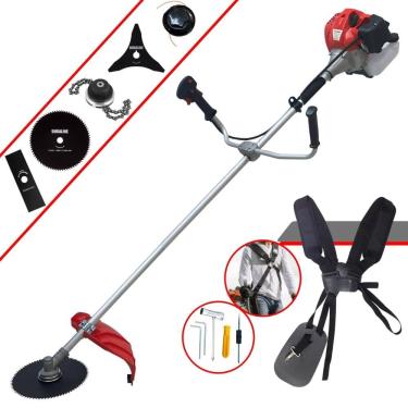 Imagem de Aparador de Grama Multifunções À Gasolina Anmax CG430P 2HP 43cc Alta Rotação Com Carretel + Lâmina Facão + Lâmina 3 Pontas + Disco Circular + Trimmer