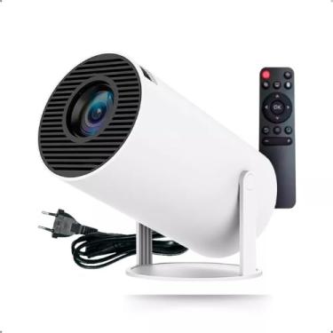 Imagem de Mini Projetor 4K Portátil com Android, Wi-Fi, Bluetooth e HDMI – Projeção 200", Tela 16:9, 60Hz, Som Integrado e Bateria Recarregável – Filmes, Jogos e Apresentações