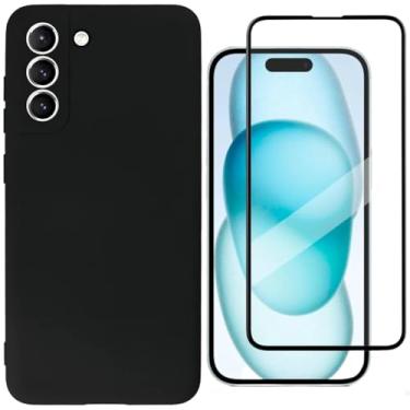 Imagem de [GL CASES] Capa A05S Capinha Samsung A05S Case Aveludada Anti Impacto Reforçada Silicone Emborrachado Com Proteção De Câmera + Pelicula Para Samsung Galaxy A05S De Vidro 3D Cobertura Total Da Tela