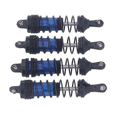 Imagem de SUNGOOYUE Alta Flexibilidade RC Absorção de Choque de Veículos 4pcs Alumínio de Alumínio Dampers Traseiros Dianteiros (Azul)