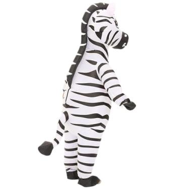 Imagem de Vaveren Fantasia de Zebra Inflável, Dramatização, Fantasia de Animal Engraçado, Cosplay para Baile de Máscaras