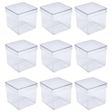 Imagem de Caixa Transparente De Acrílico 4cm Doces Casamento 100 Peças - Russo A
