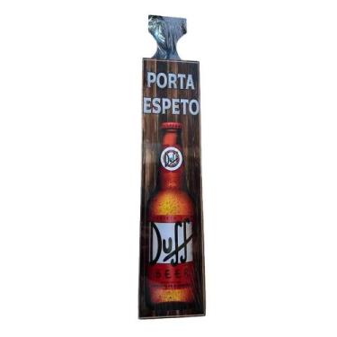 Imagem de Porta Espetos de Churrasco Rústico Decor - Cerveja Duff Beer - VihLuz 