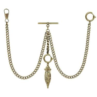 Imagem de BOSHIYA Relógio de bolso com corrente dupla Albert, Lanterna dos EUA - Bronze Verde-09