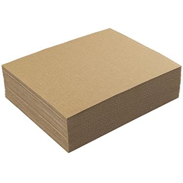 Imagem de MBC MAT BOARD CENTER Centro De Cartolina, Pacote Com 25 Folhas Papelão Marrom 8X10, 1/8" Espessura, Inserções Onduladas Planas Para Embalagem, Envio, Correspondência, Suporte, Cartão Arte E Artesana