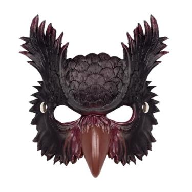 Imagem de L'VOW Máscara De Coruja Realista, Máscara Noturna De Animal Assustador, Máscara De Baile De Máscaras Para Festa De Halloween Para Adultos