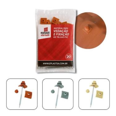 Imagem de Kit Fixação / Vedação Nortelit Telha Pvc Plan 20Pc - Cores, Cerâmica