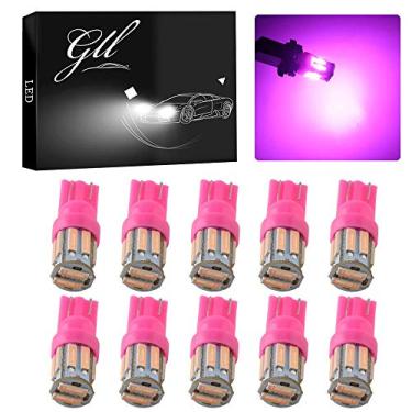 Imagem de Grandview Pink T10 194 168 921 W5W LED Lâmpada Interior Luzes de Substituição Carro Placa de Licença Frontal Traseira Lateral Lateral Luz Dome Mapa Lâmpadas LED 12V CC Pacote com 10
