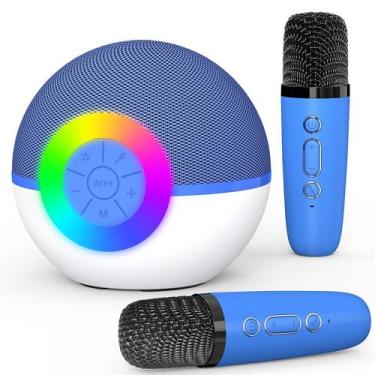 Imagem de Máquina de karaokê Magolo Magolo Mini com 2 microfones sem fio - MgaoL