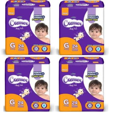 Imagem de Kit Fralda Cremer Magic Care Jumbinho - Tam G - 96 fraldas/ Tiras - BA