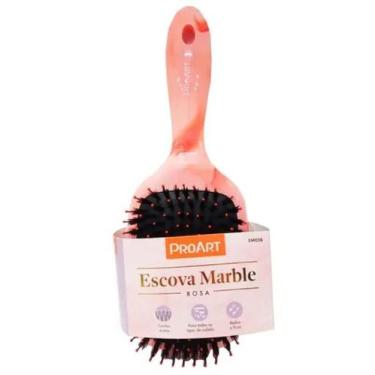 Imagem de Escova Marble Rosa Raquete (cerdas mistas)- ProArt