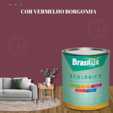 Imagem de Esmalte Sintético Brasilux Base Água Ecologico Cor Vermelho 800ML Bril