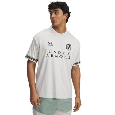 Imagem de Camiseta Futebol Under Armour 96 Terrace Masculina, Bege, M