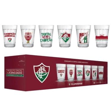 Imagem de Conjunto De Copo Americano Fluminense Licenciado Kit 6 Peças - ALLMIX,