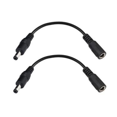 Imagem de SEEHOM Cabo conversor de polaridade reversa de 2 peças para teclados, pedais de guitarra e dispositivos de áudio – Converte centro positivo em negativo, corrente máxima de 3A, cabo adaptador de