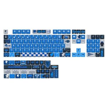 Imagem de Kit de Keycaps Redragon Harry Potter Hogwart’s Special Edition Corvinal Azul PBT Dye Sub Perfil OEM ABNT2 136 Teclas HP-941