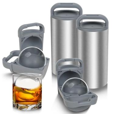 Imagem de Máquina de gelo transparente, bola de gelo transparente de aço inoxidável de 6,3 cm