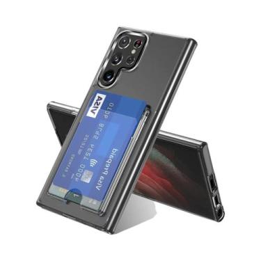 Imagem de Capa De Cartão Transparente Para Samsung Galaxy S24 S23 S22 S21 S20 No