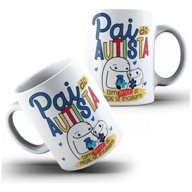 Imagem de Caneca Xícara Porcelana Cerâmica Personalizada Mãe Pai de Autista Camp
