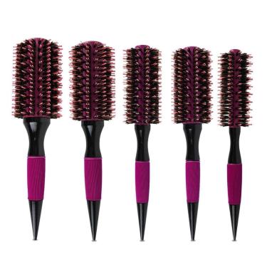 Imagem de Kit 5 Escova De Cabelo Térmicas Cerdas Duplas Profissional