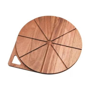Imagem de Tábua Para Pizza Mimo Dm24024 Acácia Marrom