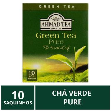 Imagem de Chá Inglês Ahmad Tea, Verde Pure, 10 saquinhos