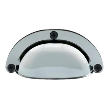 Imagem de Puxador Móveis Retrô Concha Metal Pequena Colonial Cromado