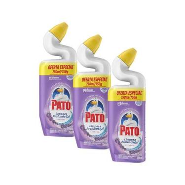 Imagem de Kit 3 Desinfetante Gel Uso Geral Lavanda Pato Limpeza Profunda Squeeze