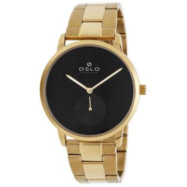 Imagem de Relógio Oslo Slim Analógico Dourado Safira Omgsssvd0001 P1Kx