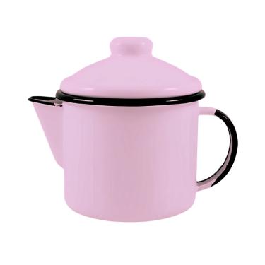 Imagem de Bule para chá 10 Esmaltado Rosa Claro 600 ml - Ewel
