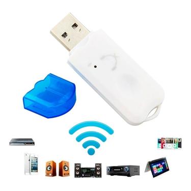 Imagem de Adaptador pendrive Bluetooth Automotivo 2.1 Usb receptor = COR = BRANCA PENDRIVE