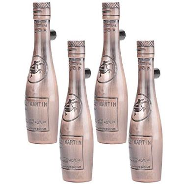 Imagem de Conjunto de 4 puxadores de gaveta de liga de zinco, puxadores de armário em forma de garrafa de vinho, puxador de gaveta europeu de 10 cm (cobre antigo), armário em forma de garrafa de vinho