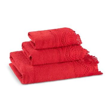 Imagem de Conjunto de 3 peças de toalhas de banho com cadarço para banheiro, toalhas de mão e lavagem, toalhas decorativas elegantes de algodão de pelúcia - banho, lavagem de rosto e corpo, Airbnb Essentials e