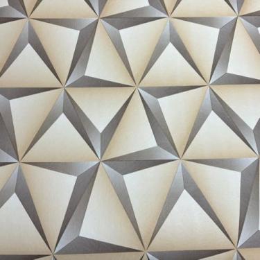 Imagem de Papel de Parede Efeito Gesso 3D Geométrico Lavável Adesivo Autocolante À Prova D'Água Impermeável (QUERO 10M (2 ROLOS DE 5M),GEOMÉ CAR)