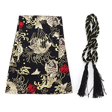 Imagem de Tnfeeon Tampa Capa de Engrenagem de Marchas JDM Tampa Alavanca Alavanca de para Modificação de Estilo Japonês Com Material de Lona e Corda Incluída (A)