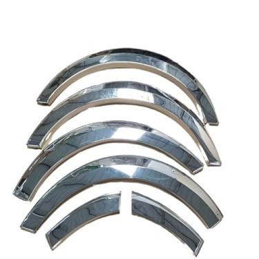 Imagem de Guarnições de roda de carro alargador de arco de salto de roda compatível com HIACE 200 Series 2005-2018 Kit de carroceria de guarnições de para-choque de roda de sobrancelha (prata)