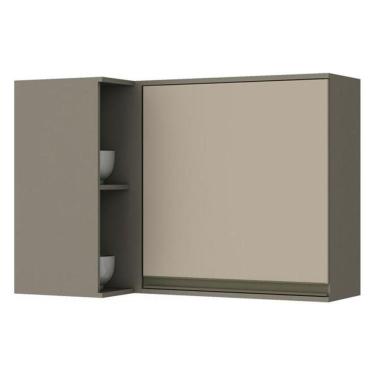 Imagem de Armário Aéreo Canto Reto 1 Porta Connect Duna-cristal - Móveis Henn Duna