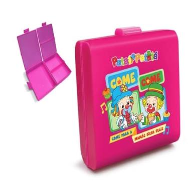 Imagem de LANCHEIRA ESCOLAR INFANTIL PATATI PATATA MARMITA 3 DIVISORIAS POTE DUPLO PASSEIO COM TRAVA ROSA