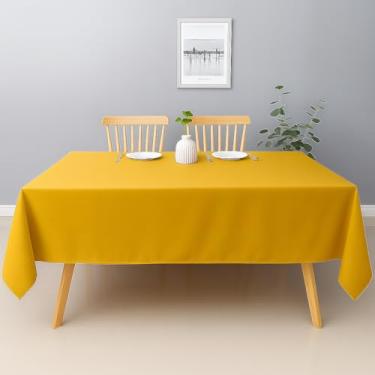 Imagem de Toalha de Mesa Retangular Oxford 8 Lugares Decorativa para Festa Restaurante e Buffet (Dourado)