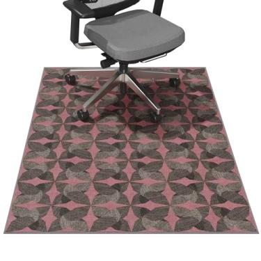 Imagem de Tydle Tapete de cadeira para pisos rígidos, tapete de cadeira de 91 x 122 cm para piso de madeira, tapete de plástico antiderrapante para computador sob a mesa para cadeiras de jogos de trabalho