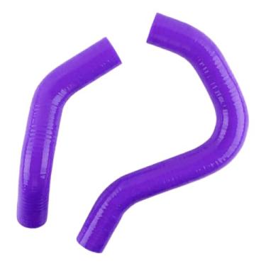 Imagem de XAJINGSU Kit de mangueira de tubo de refrigeração de radiador de silicone 2 peças para Honda Civic Si SiR TYPE-R EP3 K20A 3 camadas (4,5 mm de espessura) 11 cores (roxo brilhante)