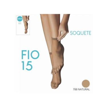 Imagem de Meia Soquete Selene 9870.001 Fio 15 Poliamida T. Único, ÚNICO, 788, Na