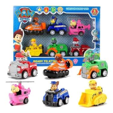Imagem de Kit 6 Carrinhos Patrulha Canina Fricção Brinquedos