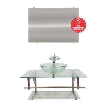 Imagem de Gabinete de Vidro 90cm para Banheiro Itália - EKASA, Incolor