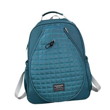 Imagem de IEUDNS Bolsa de tênis, capa para raquete, organizador de equipamentos esportivos para atividades ao ar livre, mochila de tênis versátil com zíper suave e, Azul