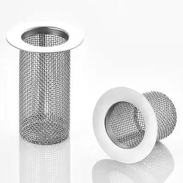 Imagem de Coador de pia multifuncional apanhador de cabelo malha antibloqueio armadilha de cabelo (5,5 x 3,5 x 8 cm)