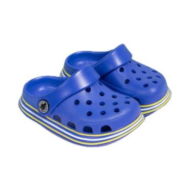 Imagem de Chinelo infantil infantil infantil meninos meninas bonito jardim tamancos chinelos chinelos chinelos leves verão crianças praia piscina jogar sapatos (bebê/criança pequena), Azul, 19