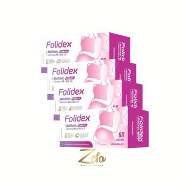 Imagem de Kit 04 Folidex L Metilfolato De Cálcio 60 Cáps - Maxinutri
