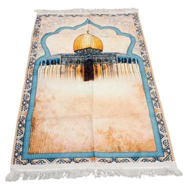 Imagem de Tapete de oração muçulmana, Mussallah, Zaawiya, sala de oração islâmica, Janamaz Sajada, tapete Salah para homens, mulheres e crianças, presente de Ramadã, presente Eid (passo a passo - Aprenda a orar