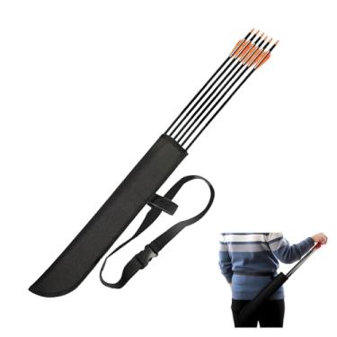 Imagem de Merleu Capa rígida de quadril com cinto ajustável, aljava de flecha resistente ao desgaste para arco composto, suporte de flecha para tiro com arco, aljava leve de caça e flecha